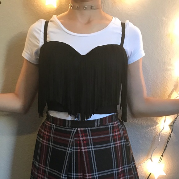 LAST CHANCE* Bohemian Fringe Bustier Top - Picture 5 of 8